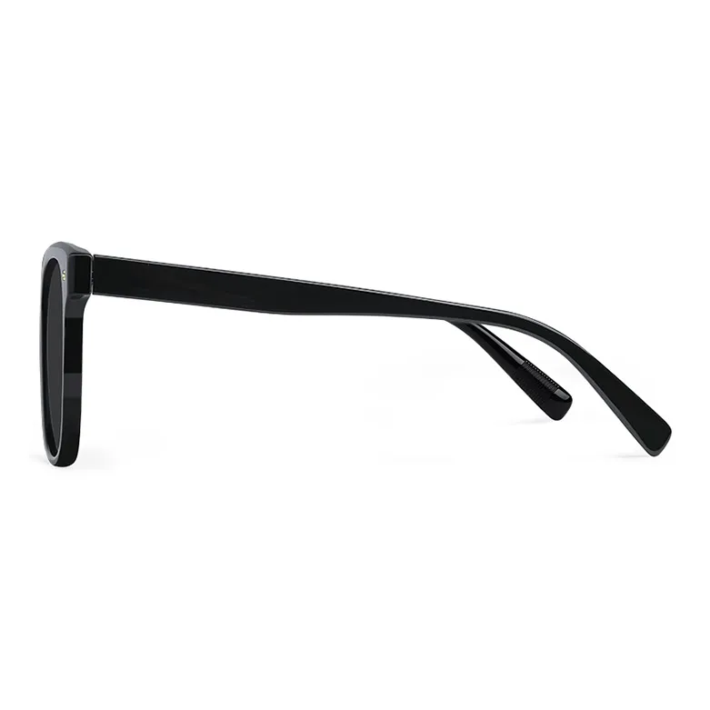 VEGOOS TR/Memory Plastic Square Sunglasses Unisex Black Frame-27