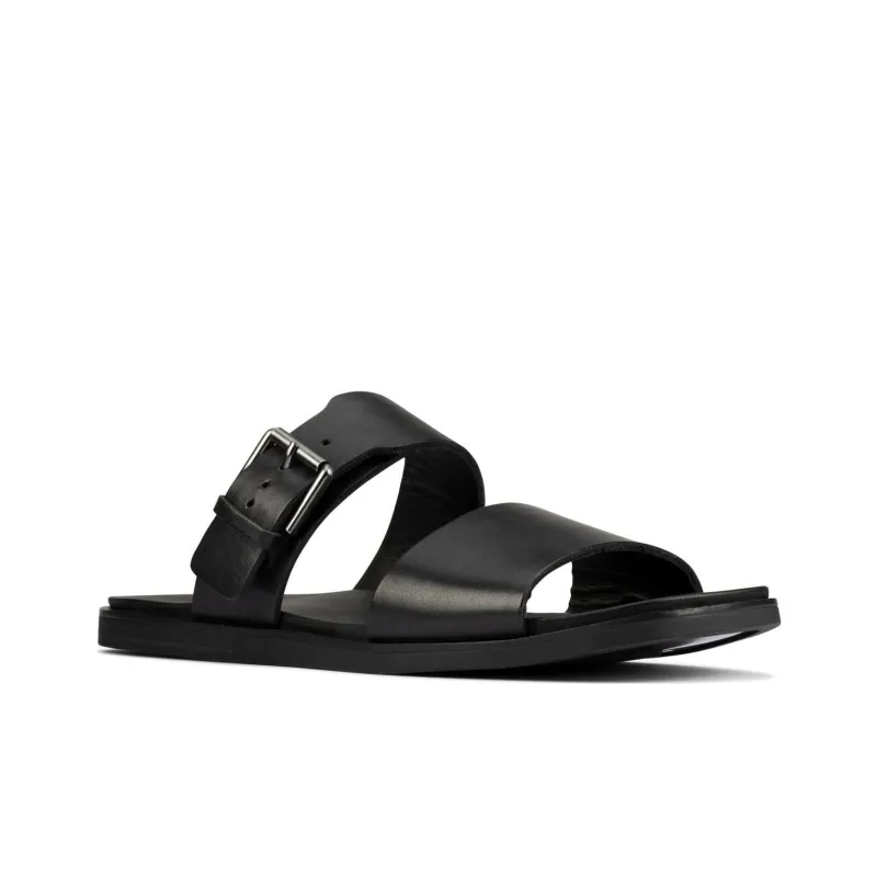 Clarks Slide Slippers Women's Black-3