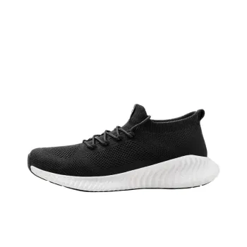 RIGORER Cushioning Anti-Slip Wear-Resistant Breathability Low-Top Casual Running Shoes Unisex Black