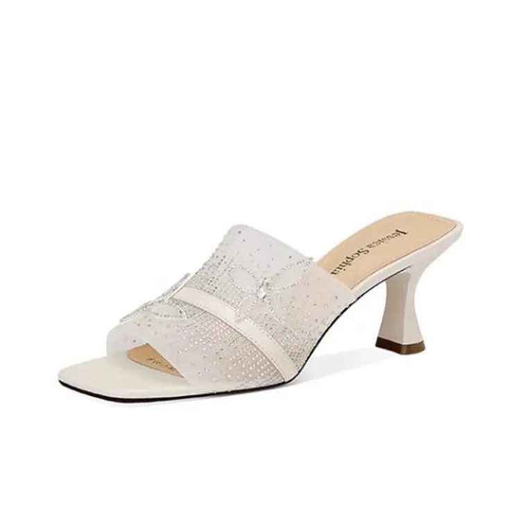 JESSICA SOPHIA Slip-Resistant Abrasion-Resistant Slide Slippers Women's Apricot-5