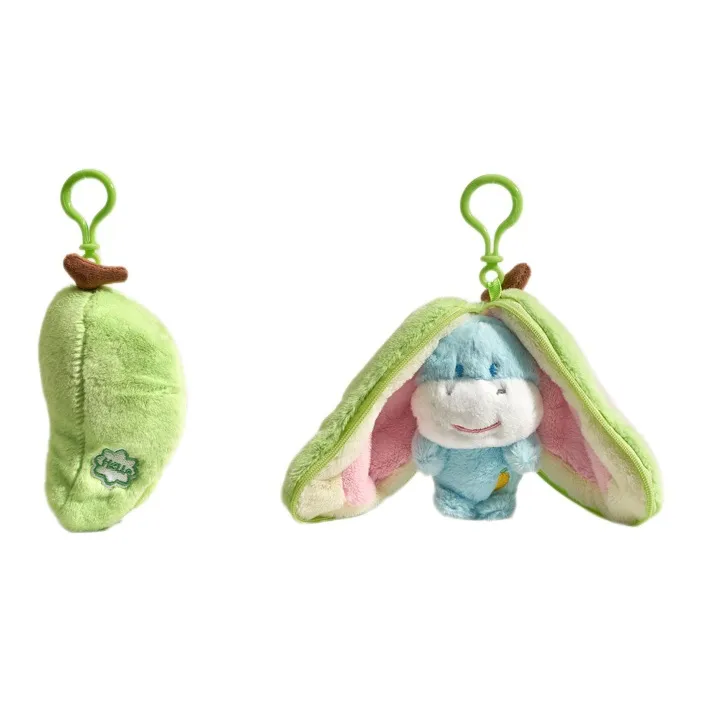 Plush Charm Small Size Women's Peach Rabbit/Banana Donkey/Mango Duck-2