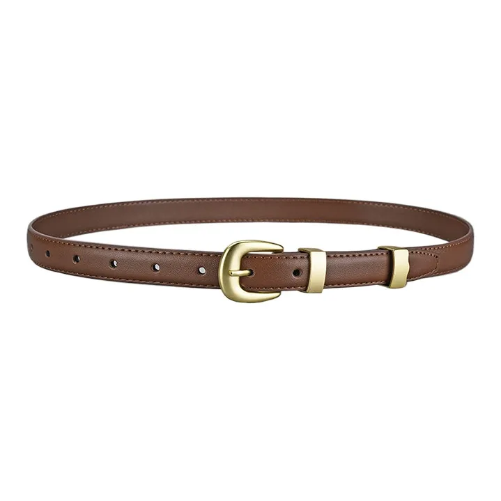 CARTELO Cow Split Leather Belts Women's Width 2CM-0