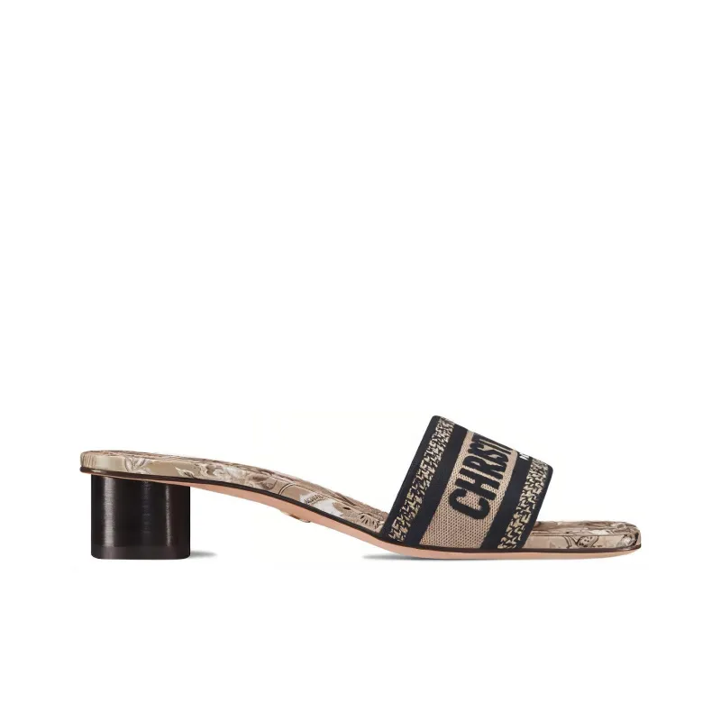 DIOR Dway Rubber Sole Slide Slippers Women's Beige-1
