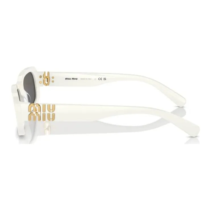 MIU MIU Acetate Rectangular Sunglasses Women's White-2