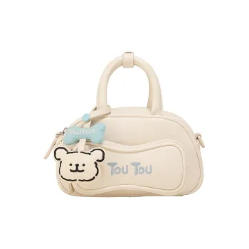TOUTOU Maltese Collaboration PU Crossbody Bag Regular Women's Cream White