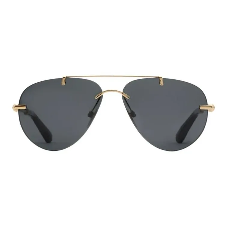 Burberry Metallic Aviator frame Sunglasses-0
