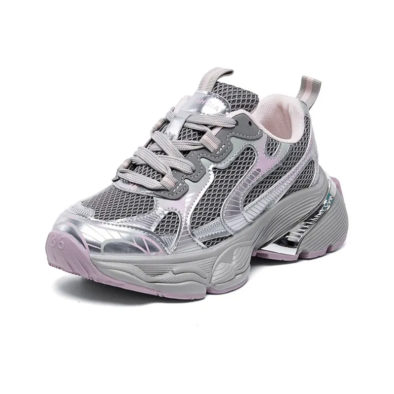 La Chapelle Breathable Height Increase Low Top Chunky Sneakers Women's-0