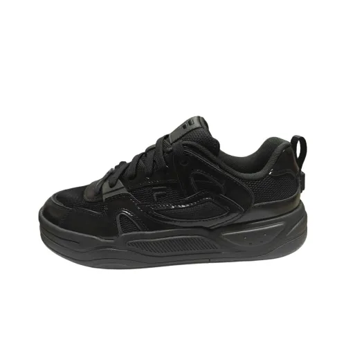 Beams X FILA FUSION BANK II Skateboard Shoes Women's Low-Top Black