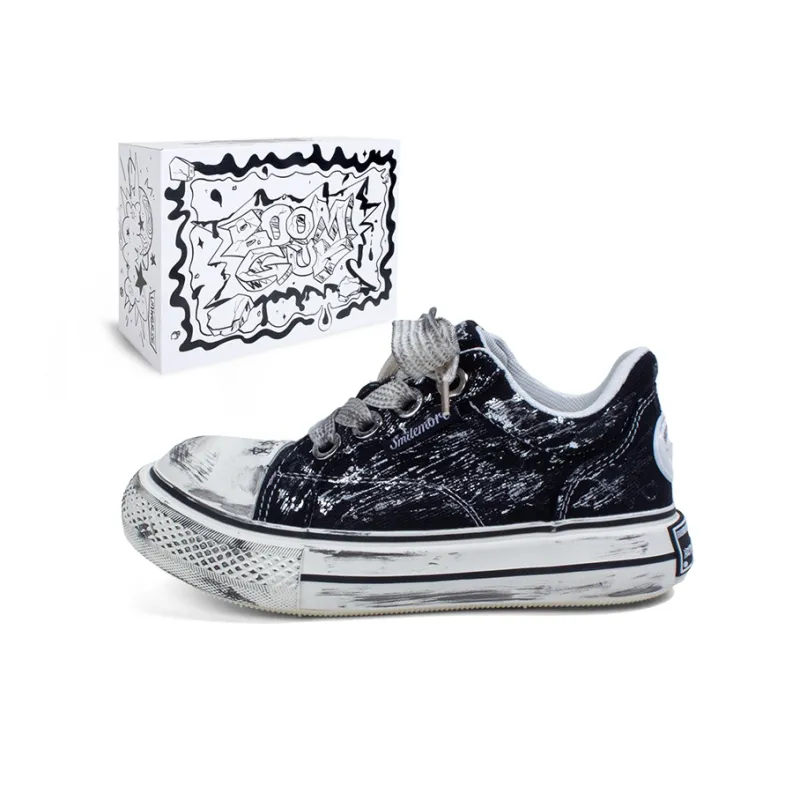 BOOM GUY Canvas Shoes Unisex Low-Top White-6