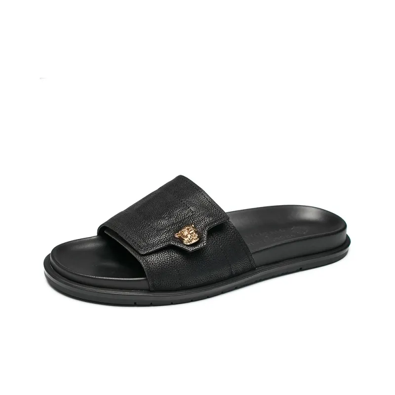 Brounvanm Rubber Sole Slip-Resistant Abrasion-Resistant Slide Slippers Men's-0