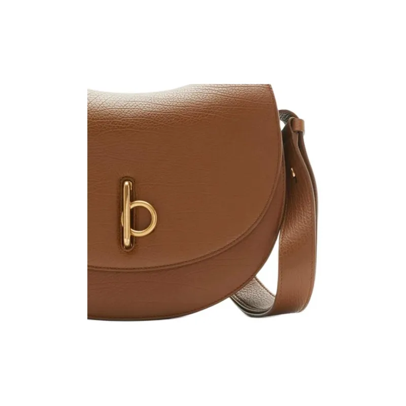 Burberry Rocking Horse Grained Calfskin Portable Crossbody Bag Shoulder Bag Medium Size Women's Light Brown-4