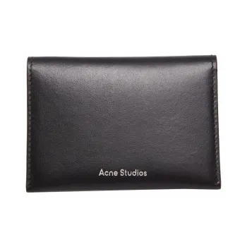 Acne Studios Cow Leather Card Holder Mini Unisex Black