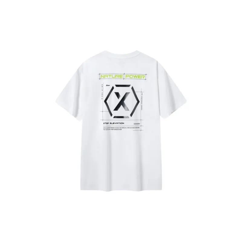 XTEP T Shirts Men Pearl White-1