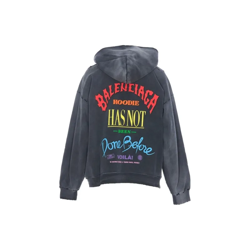 Balenciaga Graphic Printed Zip Up Hoodie-1