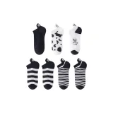7 Pack, Thick Stripes *2+Cow+Pinstripe *2+Cow Block+Black