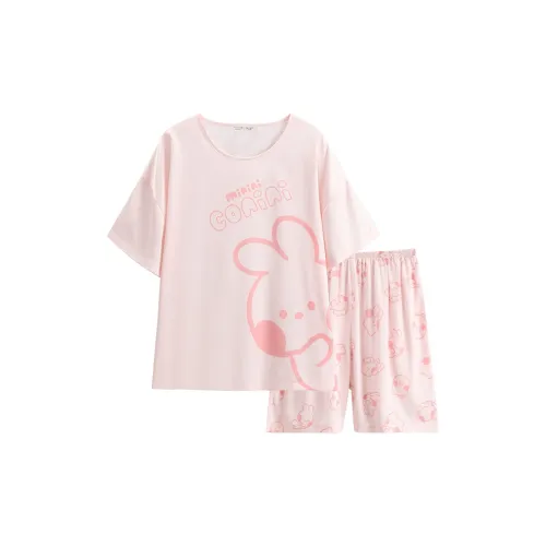 FENTENG Pajama Set Women's Cute Pink