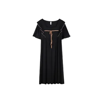 Xuan Liang Nightgown Women's Elegant Black