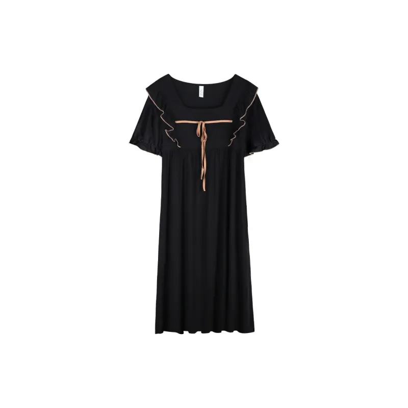 Xuan Liang Nightgown Women's Elegant Black-0