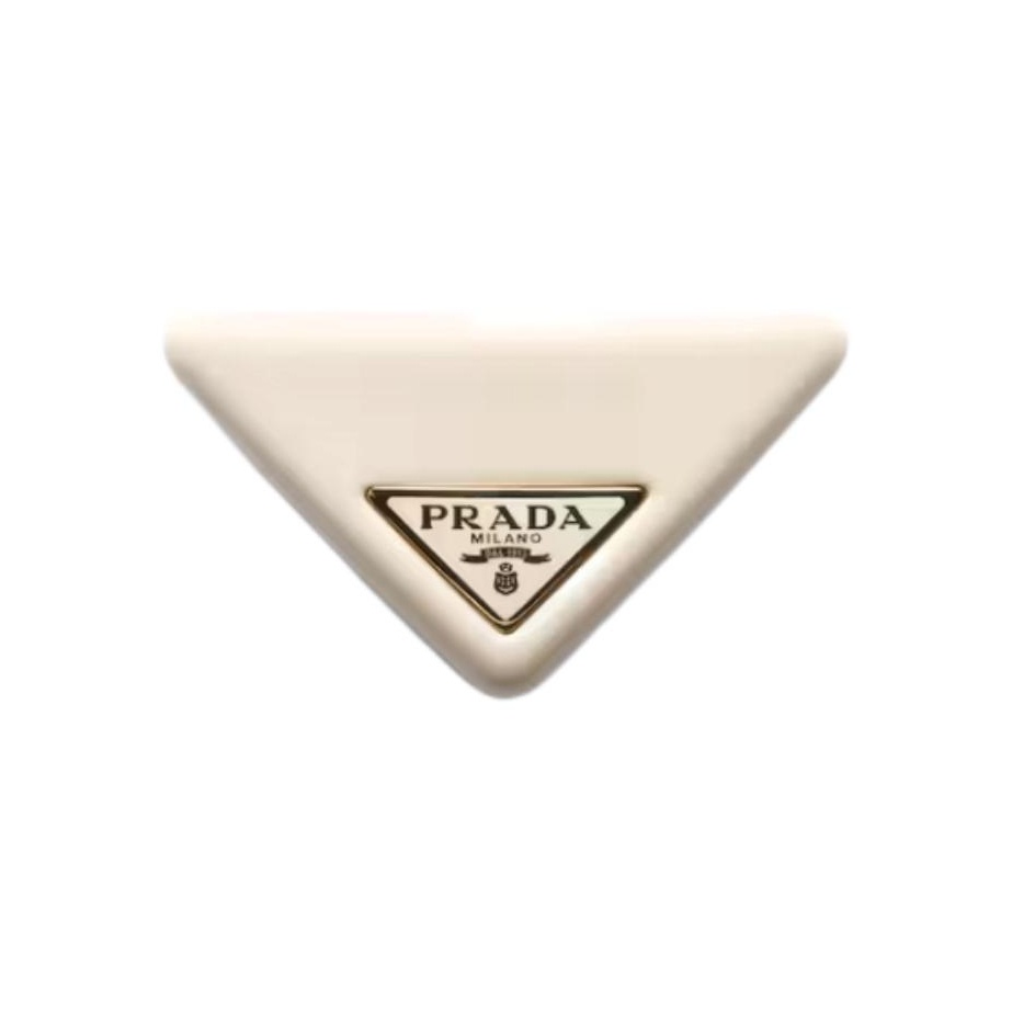 【関税＆送料込み】Prada Triangle-Logo Hair Clip Prada triangle-logo Hair Clip | Black | FARFETCH