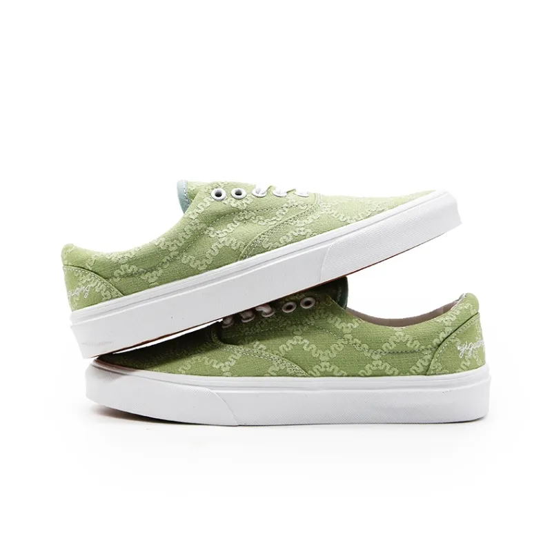 I'm shopping Canvas Shoes Unisex Low Top Green-3