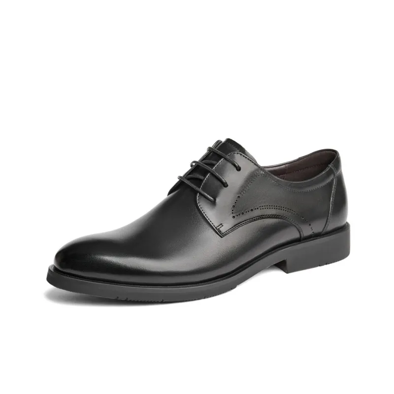 BELLE Dress Shoes Men Low Top Black/Coffee-11