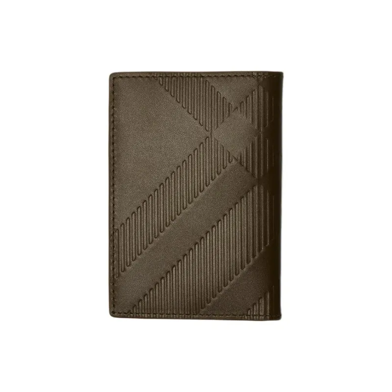 Burberry Calfskin Card Holder Unisex Army Green-1