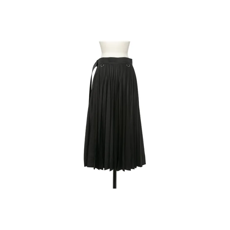 Sacai Belted Pleated Midi Skirt-1