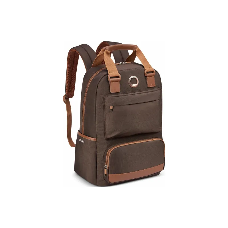 DELSEY Polyester Backpack Large Size Unisex Brown-1