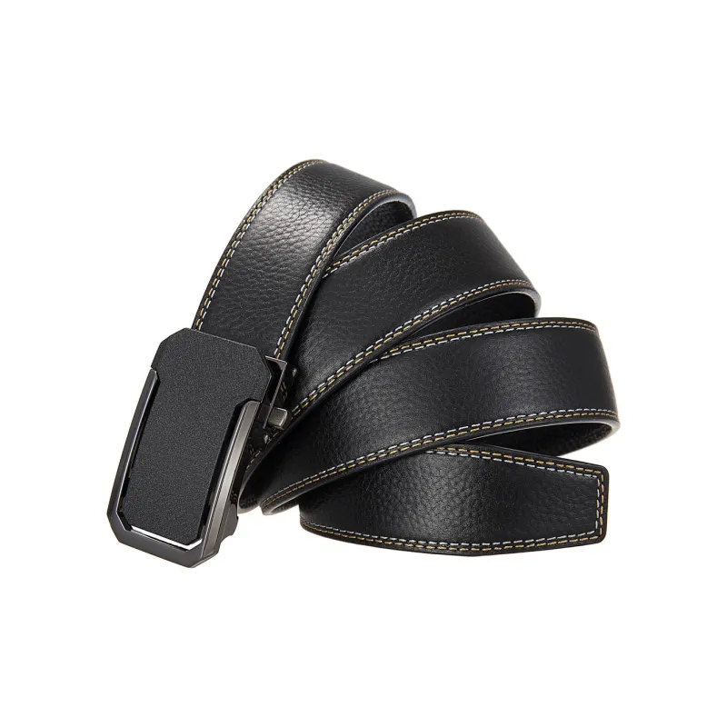 Lanza Cow Leather Belts Men's Width 3.5cm-2