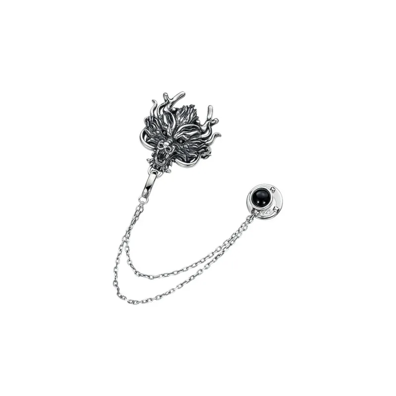 MYSH 925 Sterling Silver Brooches Men's-1