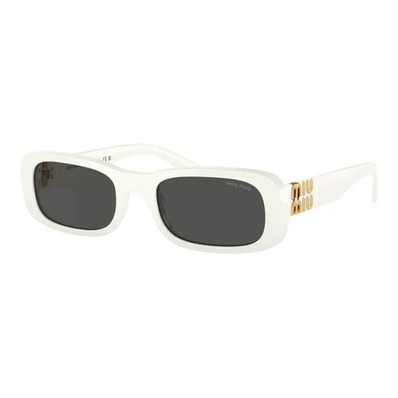 MIU MIU Acetate Rectangular Sunglasses Women's White-0
