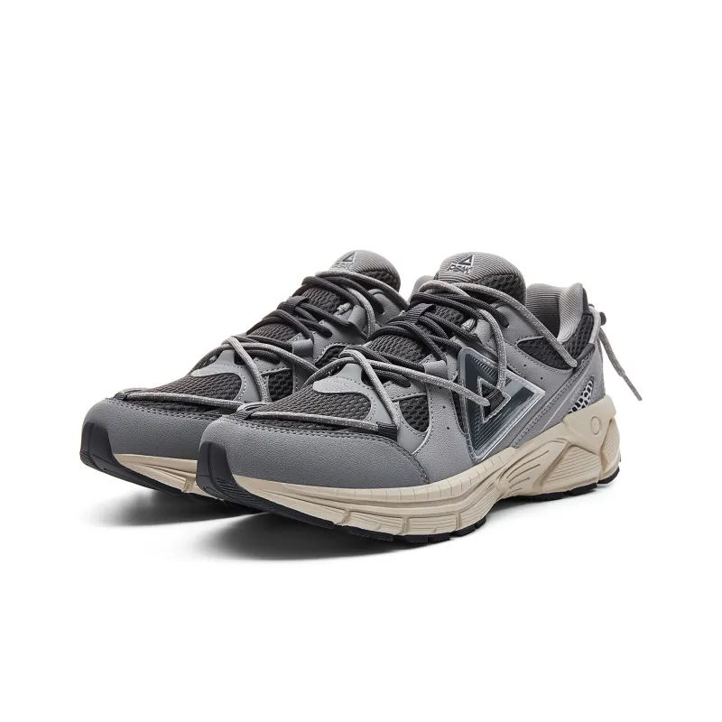 PEAK OG 7000 Cushioning Slip Resistant Abrasion Resistant Breathable Low Top Running Shoes Men's Silver Gray Dark Gray-2