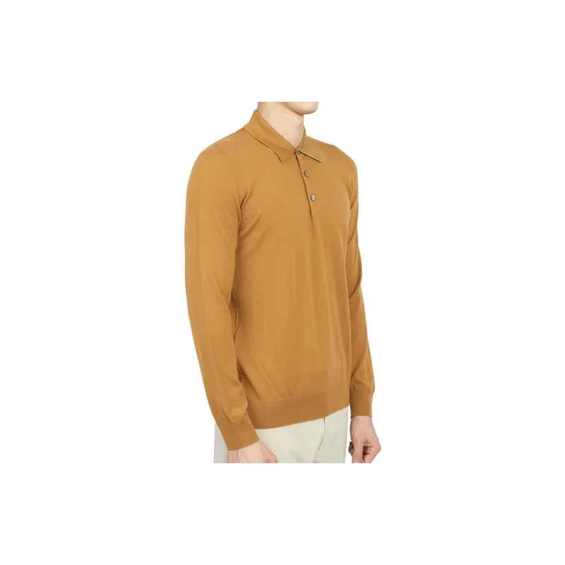 JOHNSTONS OF ELGIN Polo Shirt Men's Brown-2