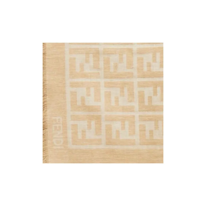 FENDI FF-motif Frayed Scarf-2