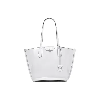 MICHAEL KORS Jane PVC Tote Bag, Shopping Bag, Handbag Large Size Women's Bright White