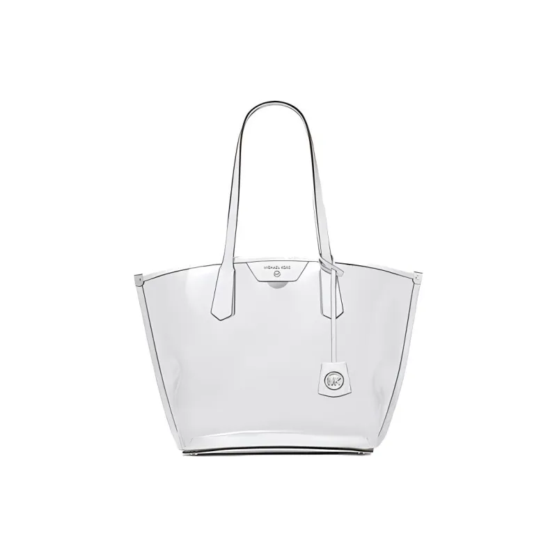 MICHAEL KORS Jane PVC Tote Bag, Shopping Bag, Handbag Large Size Women's Bright White-0
