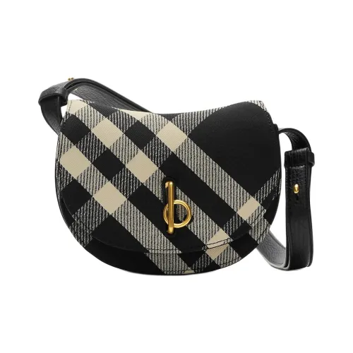 Burberry Polyester Handbag Shoulder Bag Women's Black