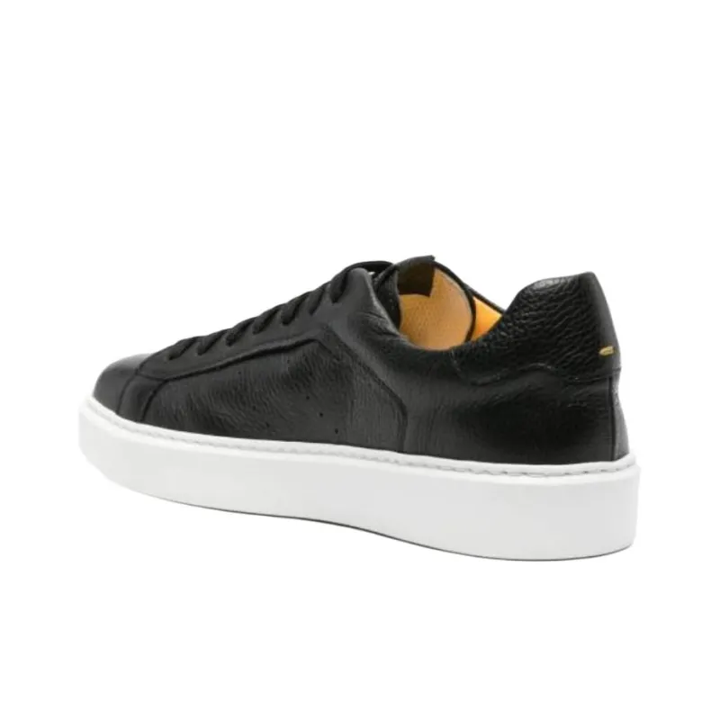 DOUCAL'S Logo Debossed Round Toe Sneakers-3