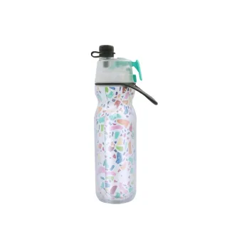O2COOL Outdoor Water Equipment Water Container 590ml Low Density Polyethylene ABS Resin Pink Glazed Terrazzo