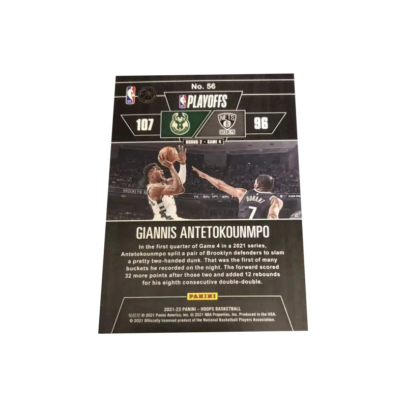 PANINI 21 22 Bucks Letter Bro 999 Series Giannis Antetokounmpo Star Card Product Access Sports Cards 1 Pc-1