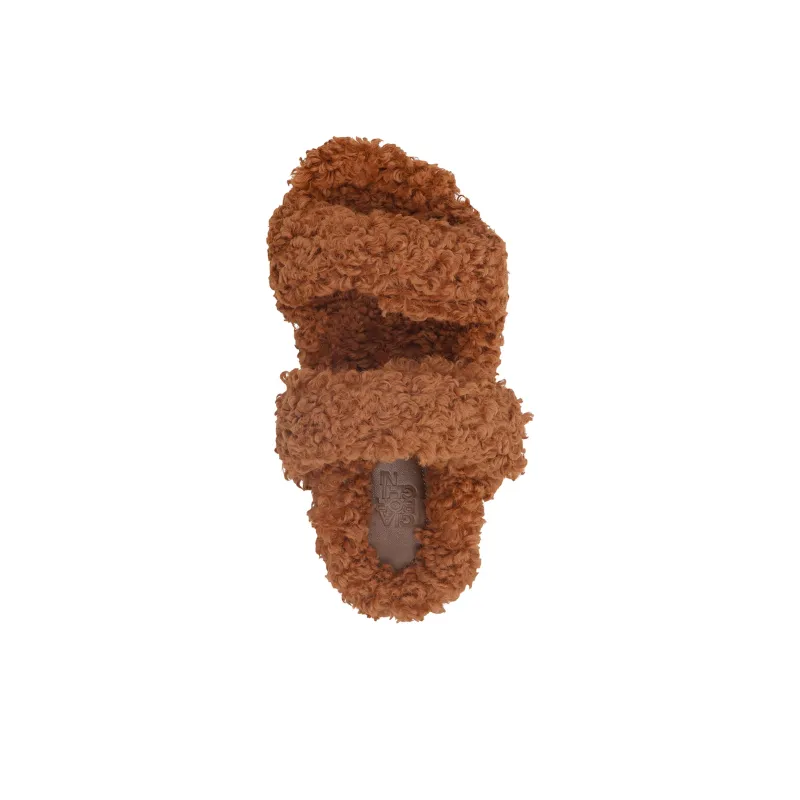 GIABORGHINI Faux fur Double strap Slides-6