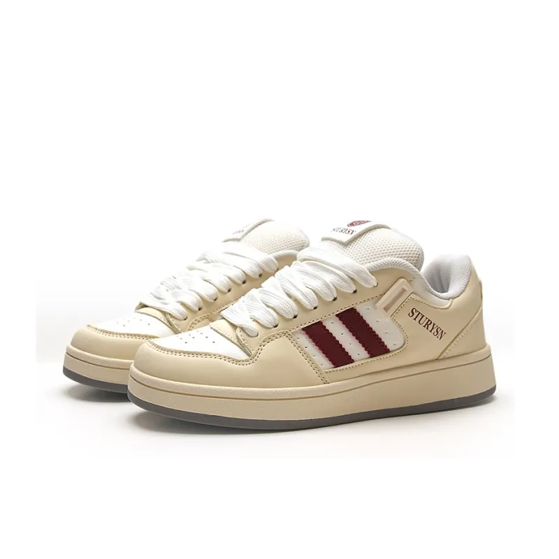 STUR YSN Wear resistant And Lightweight Low Top Skateboard Shoes Unisex Beige-1