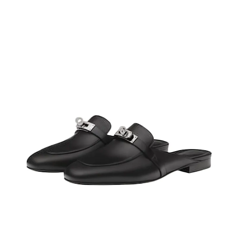 HERMES Oz Closed Toe Slippers Women's Black-1