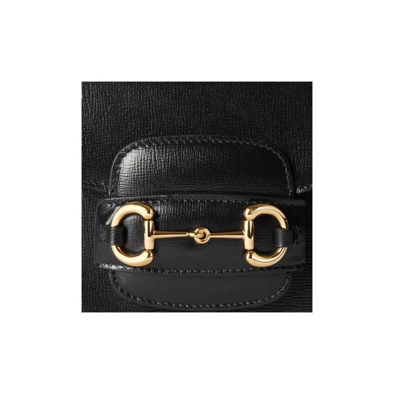 GUCCI Horsebit 1955 Leather Shoulder Bag, Crossbody Bag, Handbag Mini Women's Black-7