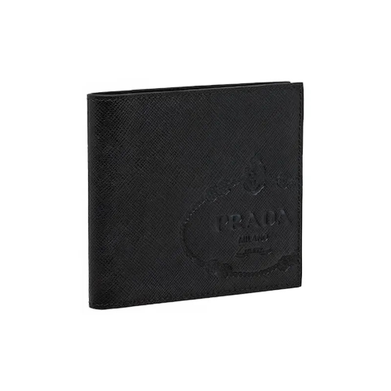 PRADA Saffiano Leather Wallet Unisex Black-1