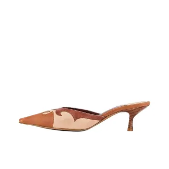 Jeffrey Campbell Abrasion-Resistant Wrap-toe Slippers Women's Brown