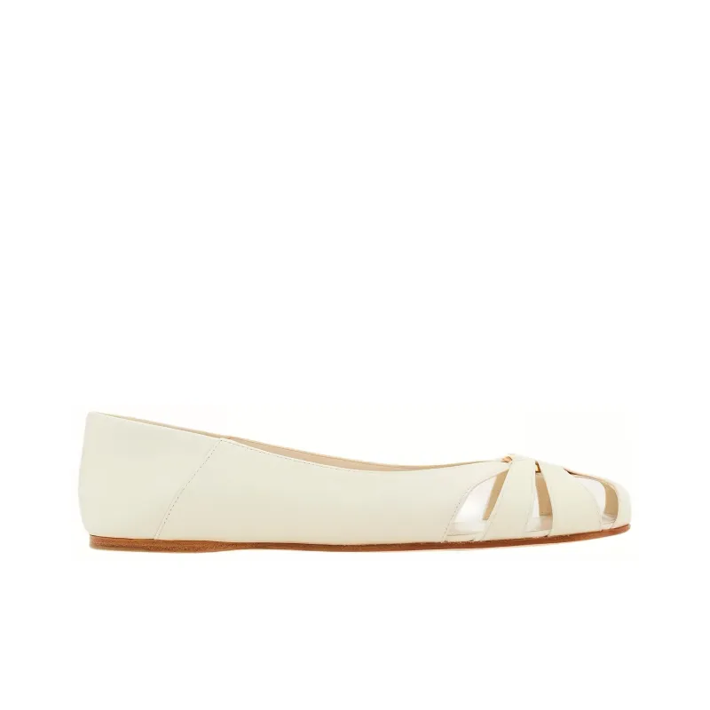 FERRAGAMO Gancini Ornament Flat Ballerina Shoes-1