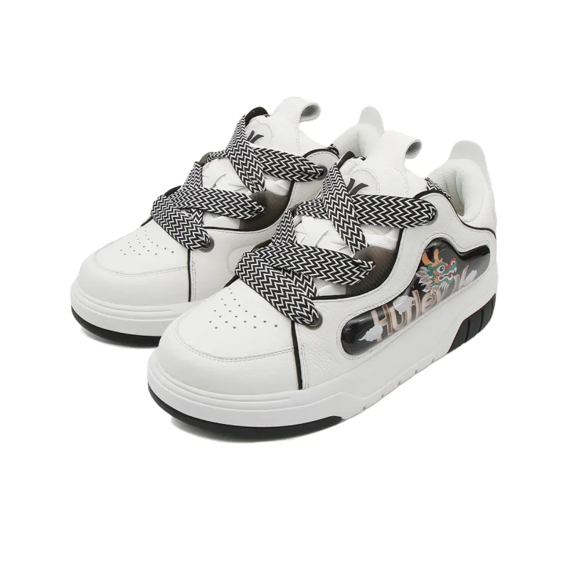Hurley Puffy Shoes Durable Breathable Low-Top Skateboard Shoes Unisex-2