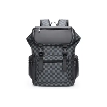 Moonshine High-quality Fabric Laptop Bag Backpack Unisex Black/Brown