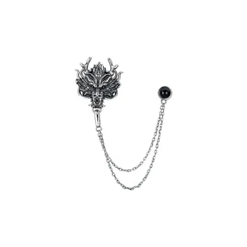 MYSH 925 Sterling Silver Brooches Men's